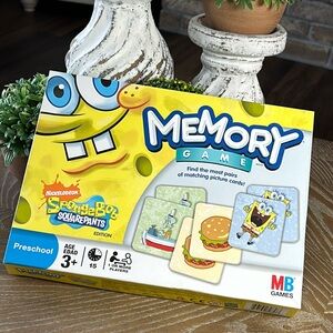 Nickelodeon Spongebob Squarepants Memory Matching Card Board Game